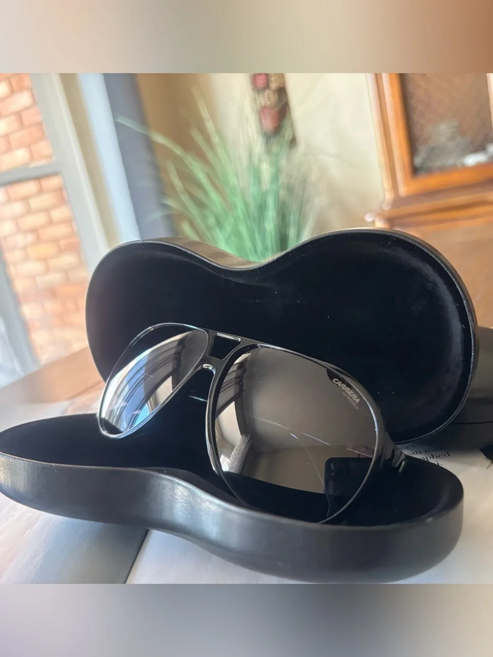 CARRERA 237/S 80790 MATTE BLACK POLARIZED AVIATOR SUNGLASSES 61-13-140